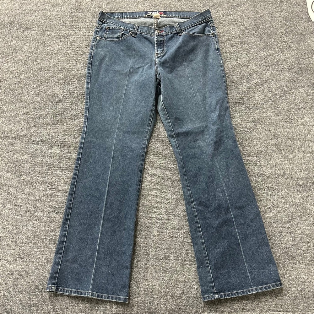 Tyte Jeans Womens Size 14 Blue Flare Leg Stretch Denim Medium Wash Casual Y2K
